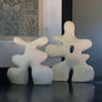 White Bunny - Handmade shelf sculpture in ceramic by Fp Art Collection - Fp Art Online