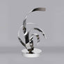 Iron Ribbon #25 - Stainless steel sculpture and base by Fp Art Collection - Fp Art Online
