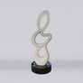 Ribbon Marble #13 - Carrara marble sculpture with black granite base by Fp Art Collection - Fp Art Online