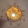 Scribble Cup - Luminous table sculpture made of wire, and cotton paper pulp by Giannelli Renata - Fp Art Online
