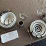 "Vertigo One" Dining Set For 2 (6 pcs), Handmade ceramic plates by La Falce Giovanna - Fp Art Online