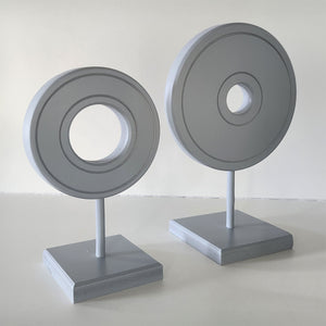 Grey Shields - Handmade shelf sculptures in timber by Fp Art Collection - Fp Art Online