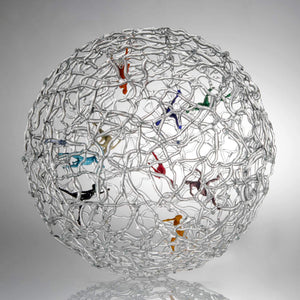 Biosphere (9 figures)- Soft glass flameglass sculpture by Bonaventura Mauro - Fp Art Online