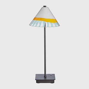 Murano Wireless - Table lamp with a yellow/turquoise mouth-blown murano glass shade by Moretti Carlo Venezia - Fp Art Online