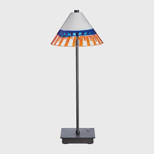 Murano Wireless - Table lamp with a blue/orange mouth-blown murano glass shade by Moretti Carlo Venezia - Fp Art Online