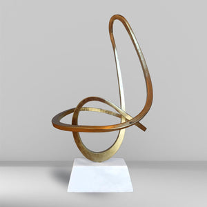 Sinuous #2 - Handmade shelf sculpture in painted metal by Fp Art Collection - Fp Art Online