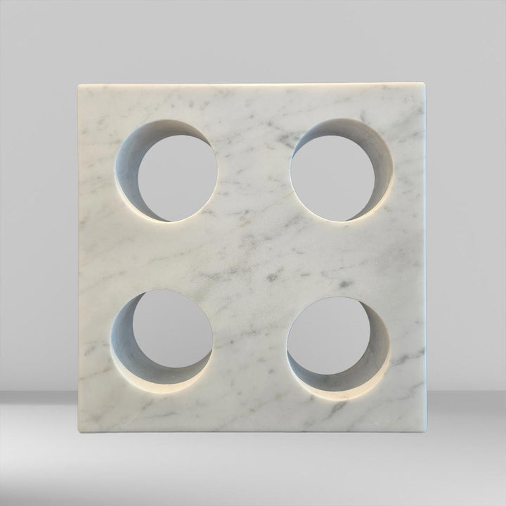 Four Marble Dots - Handmade shelf sculpture in marble by Fp Art Collection - Fp Art Online