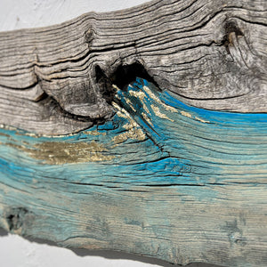 Onda - Timber wall sculpture, mixed technique by Guerra Serena - Fp Art Online