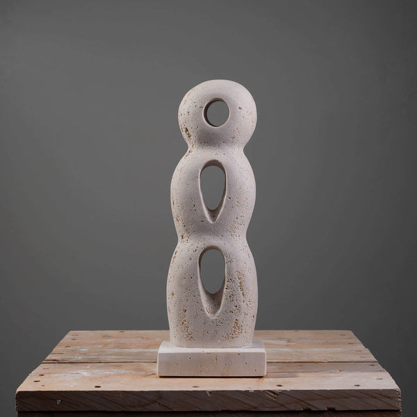 Three circles marble sculpture by FP Art studio