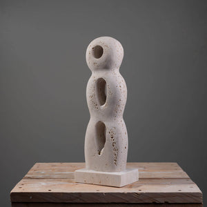 Three circles marble sculpture detail by FP Art
