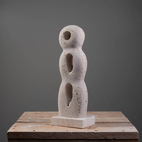 Three circles marble sculpture detail by FP Art