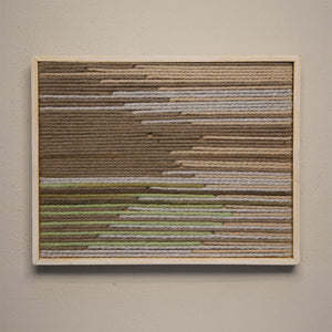 Sand Rope - Hand-colored cotton ropes wall panel with Okoume timber frame by Fp Art Collection - Fp Art Online