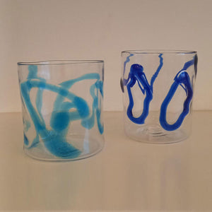 6 Irregular Tumblers, Murano blown glass by Fp Art Tableware - Fp Art Online