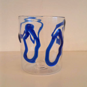 6 Irregular Tumblers, Murano blown glass by Fp Art Tableware - Fp Art Online