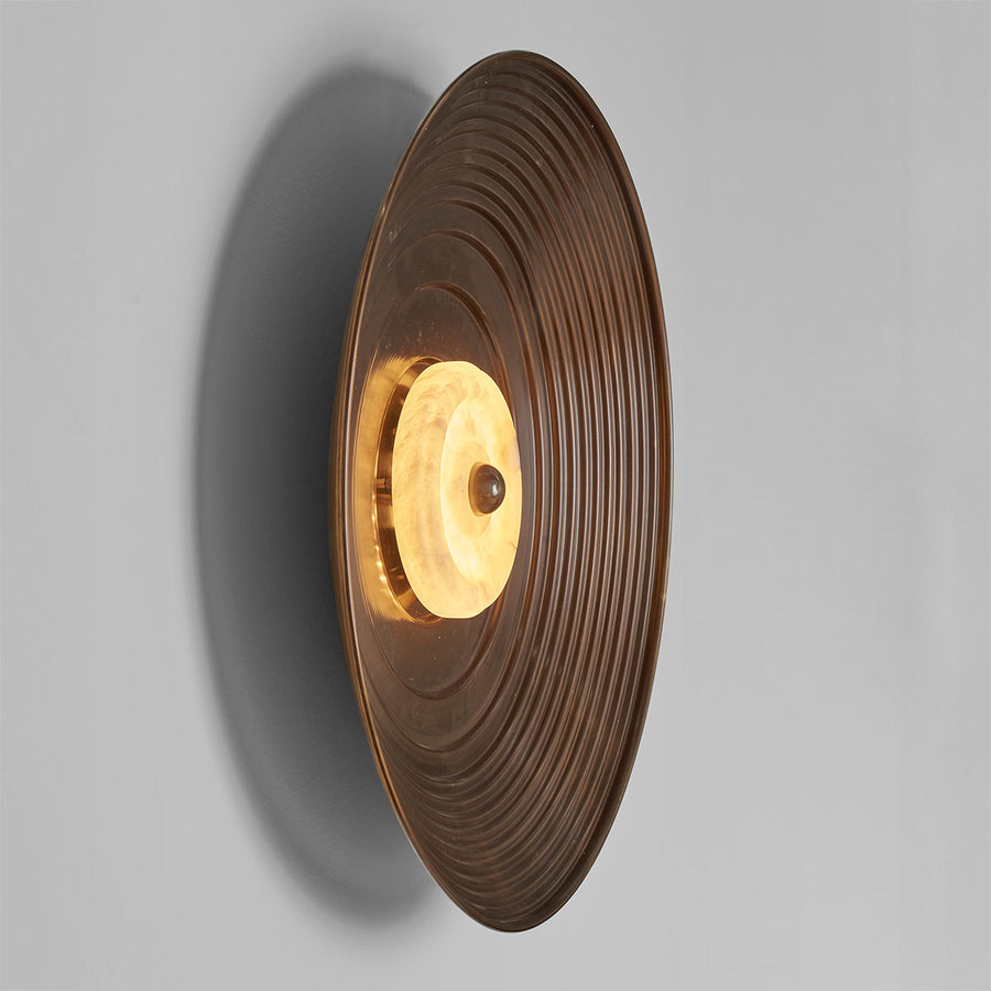 Gong by LC Atelier Wall Sconce - Brass and alabaster wall sconce by Matlight Milano - Fp Art Online