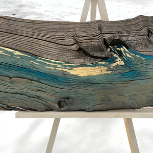 Onda - Timber wall sculpture, mixed technique by Guerra Serena - Fp Art Online