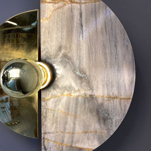 Levante Moon  - Brass and onyx wall sconce by Matlight Milano - Fp Art Online