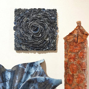 Adone (Mini) - Moulded jeans fabric and resin on panel by Wahl Johanna - Fp Art Online