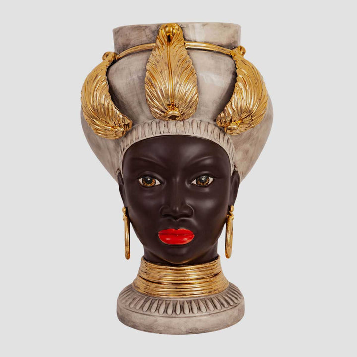 Egiziani 19 - Ceramic vase, glazed by immersion by Agaren - Fp Art Online