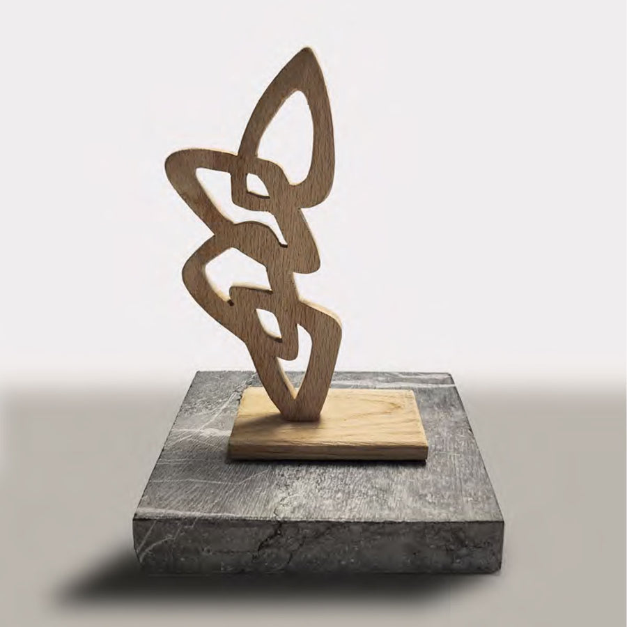 Bond - Handmade shelf sculpture in timber by Fp Art Collection - Fp Art Online