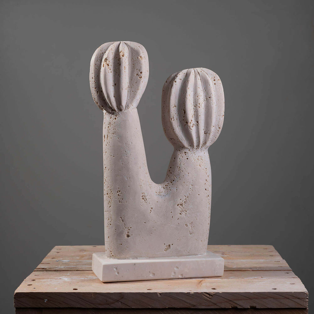 Marble cactus sculpture by FP Art