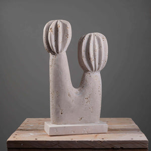 Marble cactus sculpture by FP Art