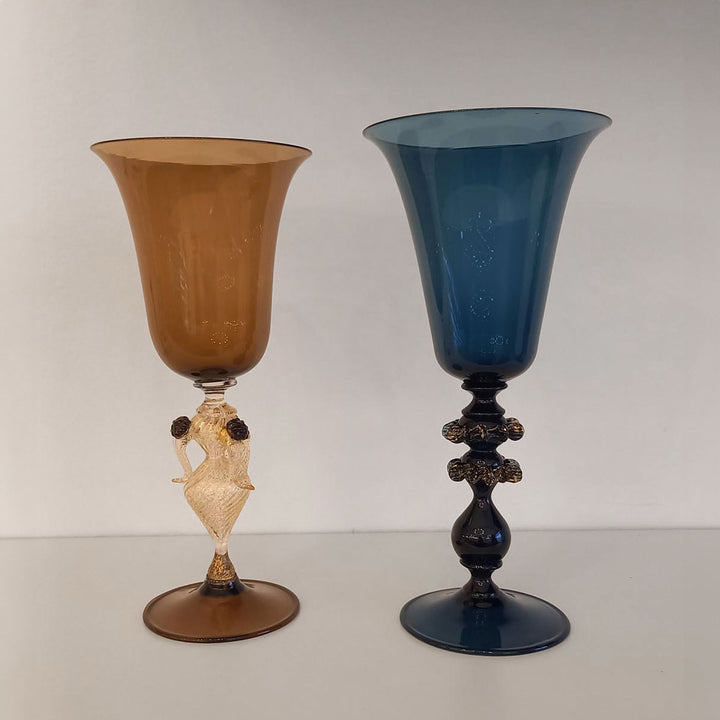 Collectible Colorful Goblets, Murano blown glass by Fp Art Tableware - Fp Art Online