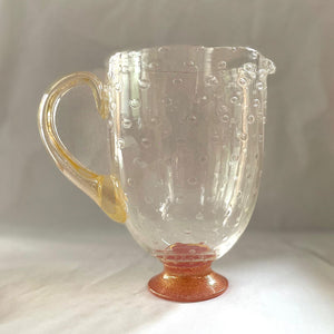 Bubbles Carafe Amber, Murano blown glass by Fp Art Tableware - Fp Art Online