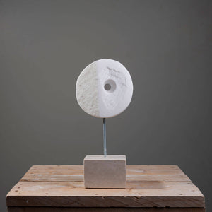 Circular marble sculpture by FP Art