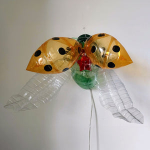 Luminous Ladybug - Recycled plastic bottles sculpture by Marchi Danilo - Fp Art Online