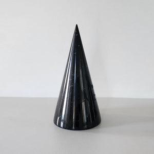 Black Cone - Black Marquina marble shelf object by Fp Art Collection - Fp Art Online