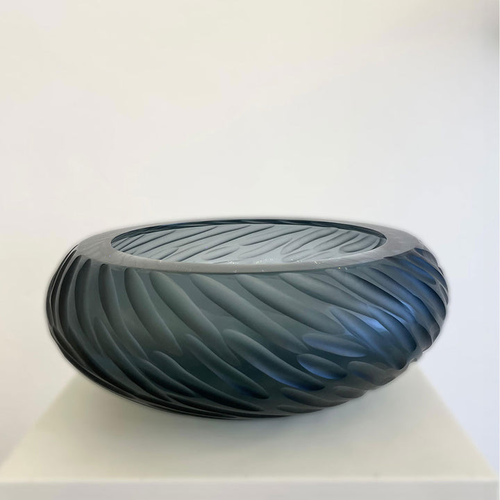 Battuto Multirighe - Blown and ground Murano glass bowl by Fp Art Collection - Fp Art Online