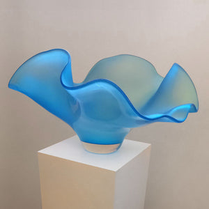 Coppa Fazzoletto - Blown and ground Murano glass vase by Fp Art Collection - Fp Art Online