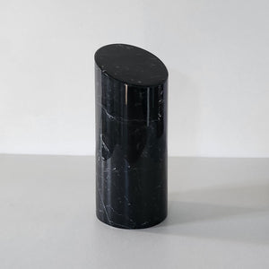 Black Cylinder - Black Marquina marble shelf object by Fp Art Collection - Fp Art Online