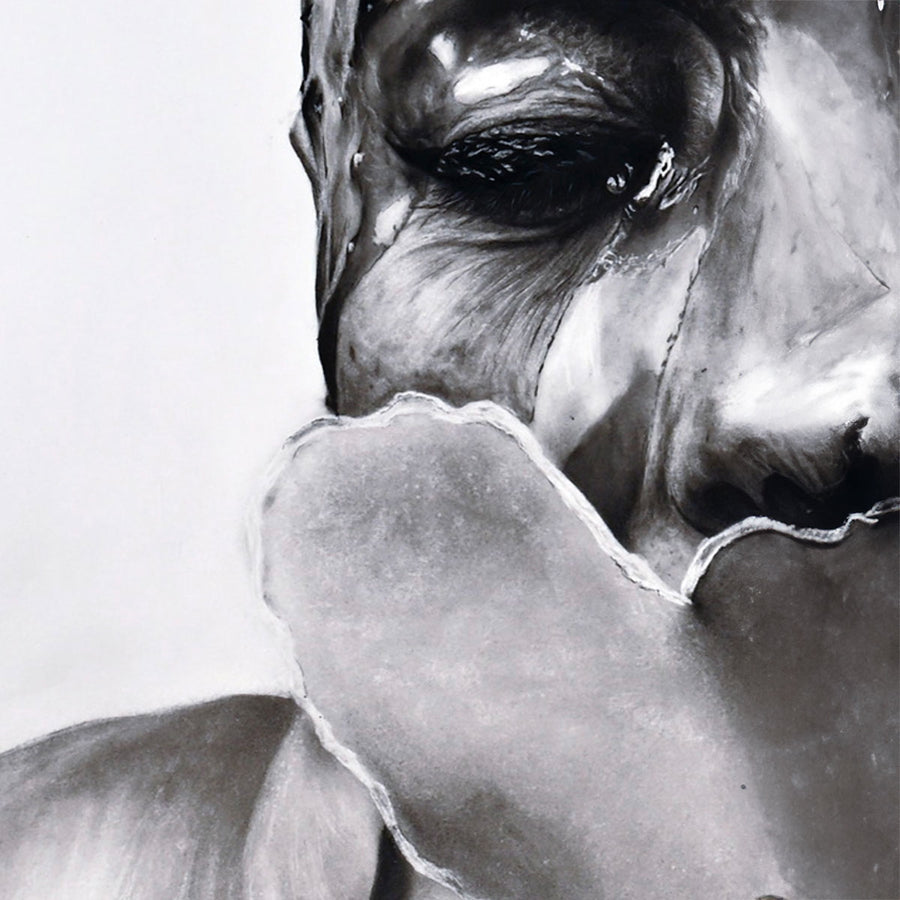 Dolce Silenzio P2 - Pure carbon and graphite on cotton paper by Provaso Davide - Fp Art Online