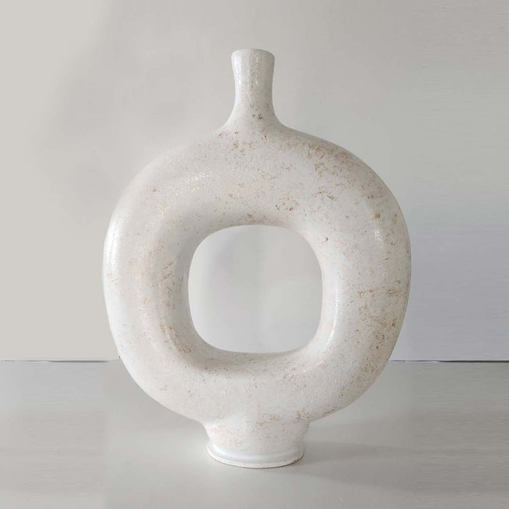 White Portal - Handmade fiberglass vase by Fp Art Collection - Fp Art Online
