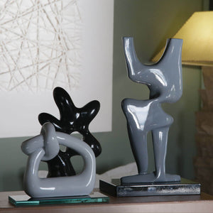 Black Whispers - Handmade shelf sculpture in fiberglass by Fp Art Collection - Fp Art Online