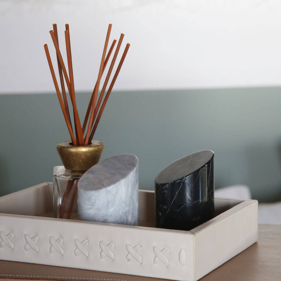 Black Small Cylinder - Black Marquina marble shelf object by Fp Art Collection - Fp Art Online