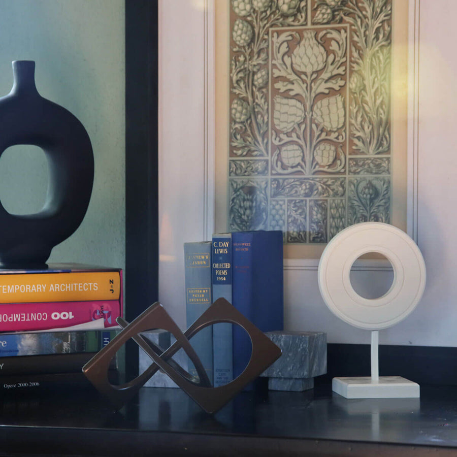 White Shields - Handmade shelf sculptures in timber by Fp Art Collection - Fp Art Online