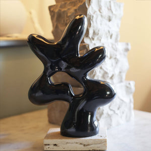 Black Whispers - Handmade shelf sculpture in fiberglass by Fp Art Collection - Fp Art Online