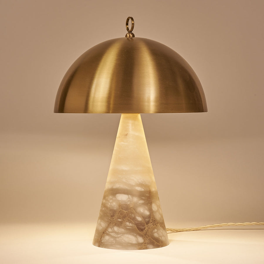 Funghetto - Brass and alabaster table lamp by Matlight Milano - Fp Art Online