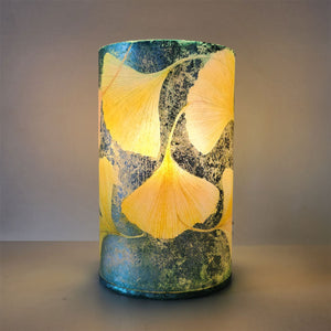Ginko Danza Table Lamp - Oil, graphite, and silver leaf on rice paper on plexiglass by Savini Maura - Fp Art Online