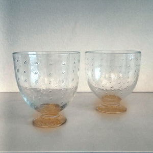 6 Bubbles Tumblers, Murano blown glass by Fp Art Tableware - Fp Art Online
