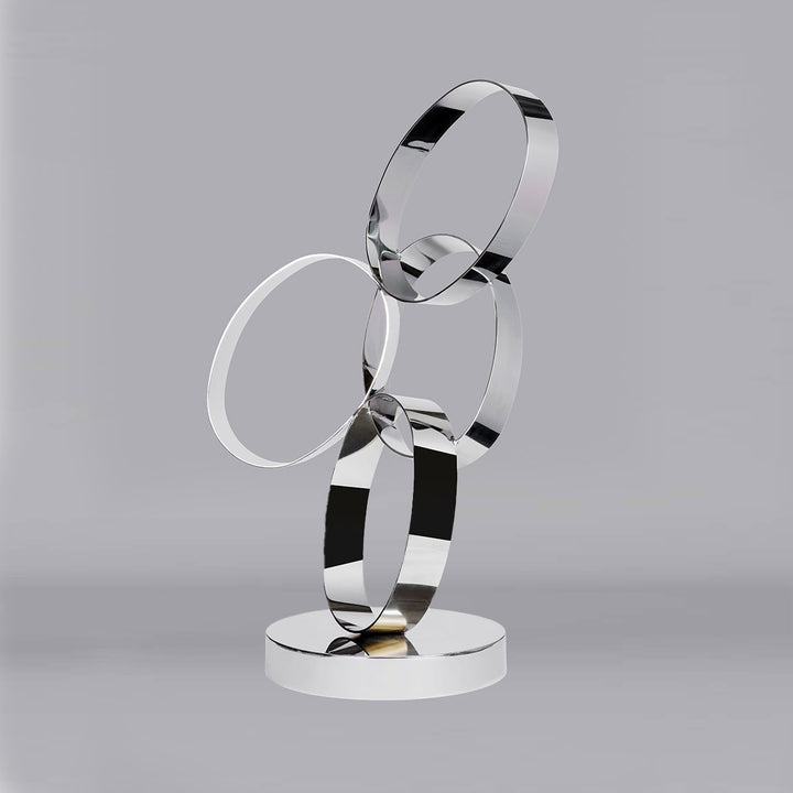 Iron Ribbon #26 - Stainless steel sculpture and base by Fp Art Collection - Fp Art Online