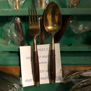 Italian Cutlery Vintage Set for 12 (1970) supplied on Baglietto Yacht by Fp Art Tableware - Fp Art Online