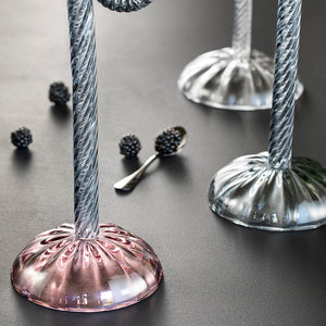 Joyful Venetian Knot - Mouth-blown Murano glass candlestick holder by Aina Kari - Fp Art Online