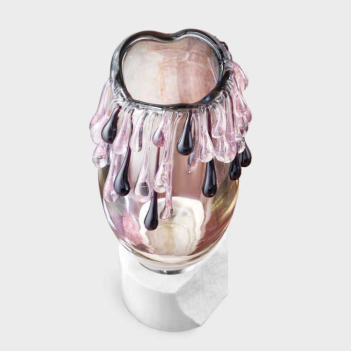 Lagoon Tears - Mouth-blown Murano vase by Aina Kari - Fp Art Online