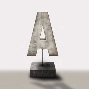 Letter A - Handmade shelf sculpture in timber by Fp Art Collection - Fp Art Online
