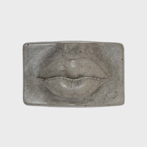 Lips Sculpture - Handmade blend of cement and natural materials by Boemi Stefania - Fp Art Online