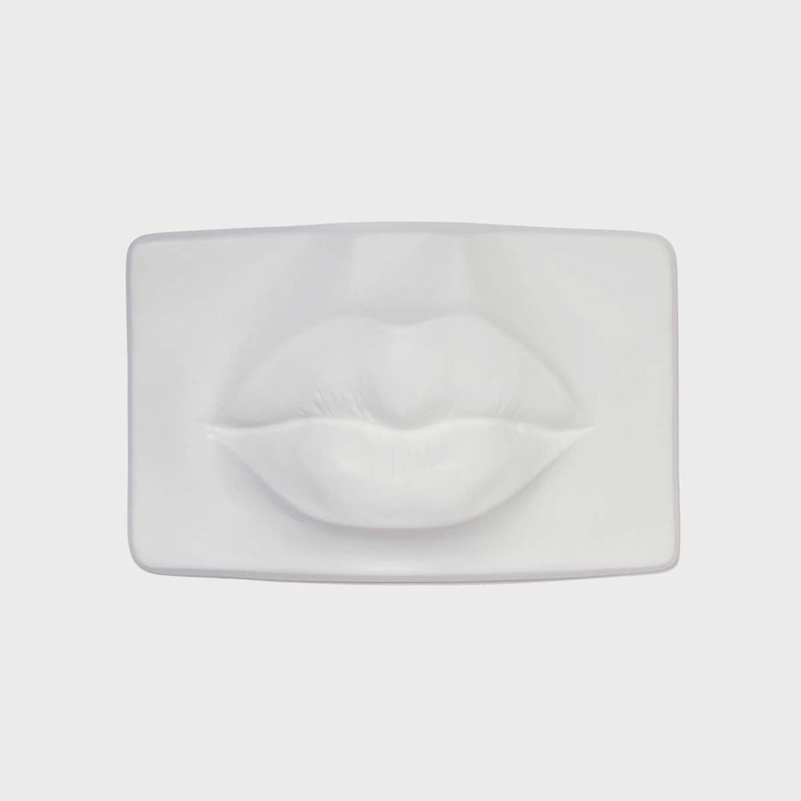Lips Sculpture - Handmade blend of plaster and cement by Boemi Stefania - Fp Art Online